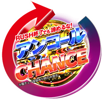 RUSH終了でも諦めるな！アンコールCHANCE ※電チュー保留あり時のみ発生